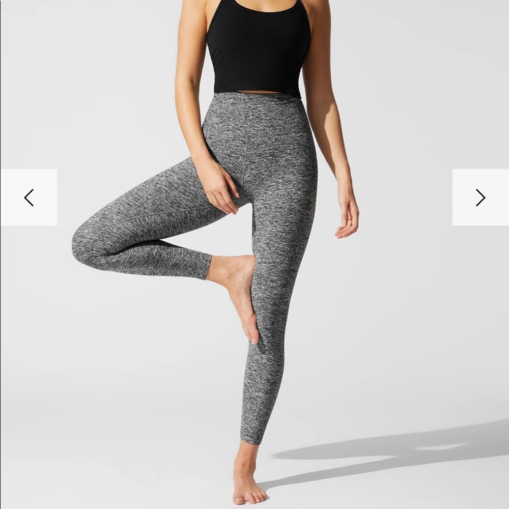 Spacedye Caught In The Midi High Waisted Legging, S, Black-White
